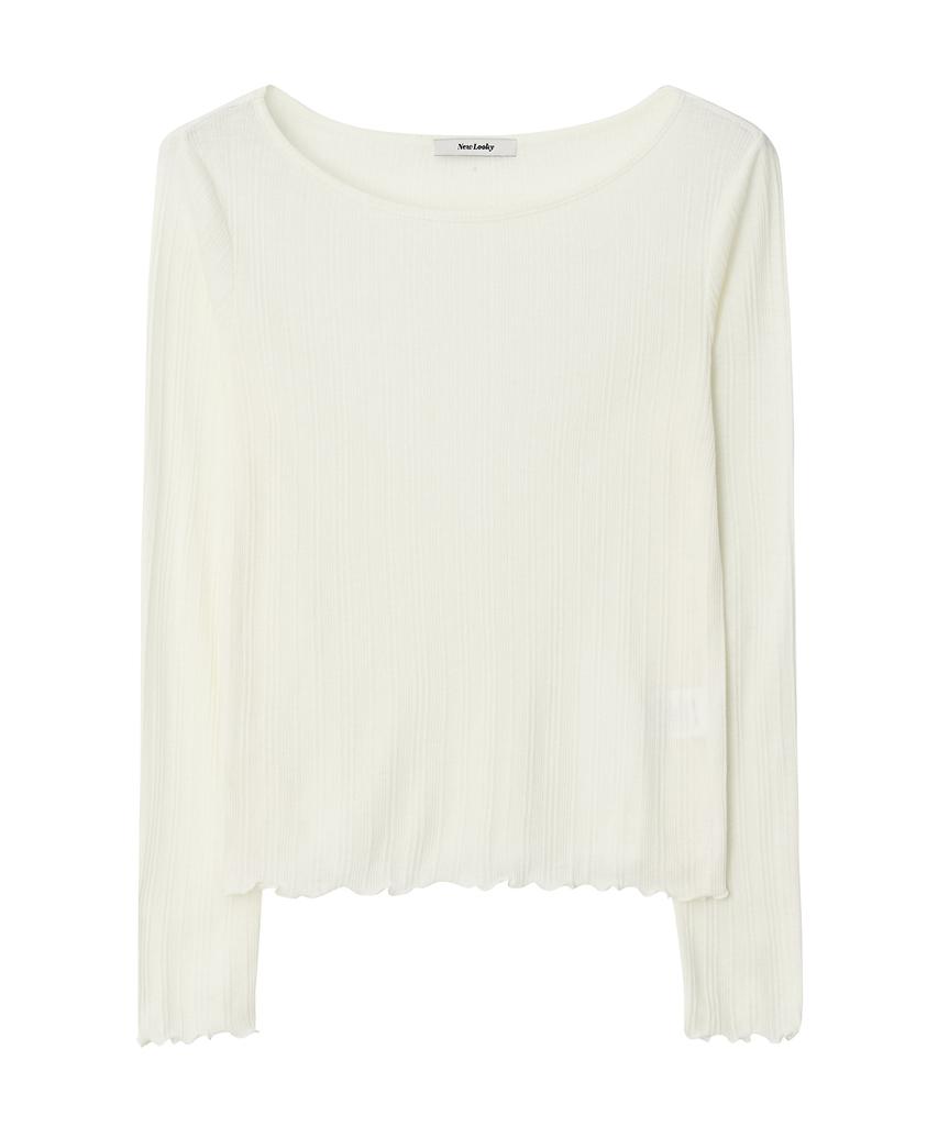 Nyuluki Slim Fit Boat Neck T-Shirt _Ivory