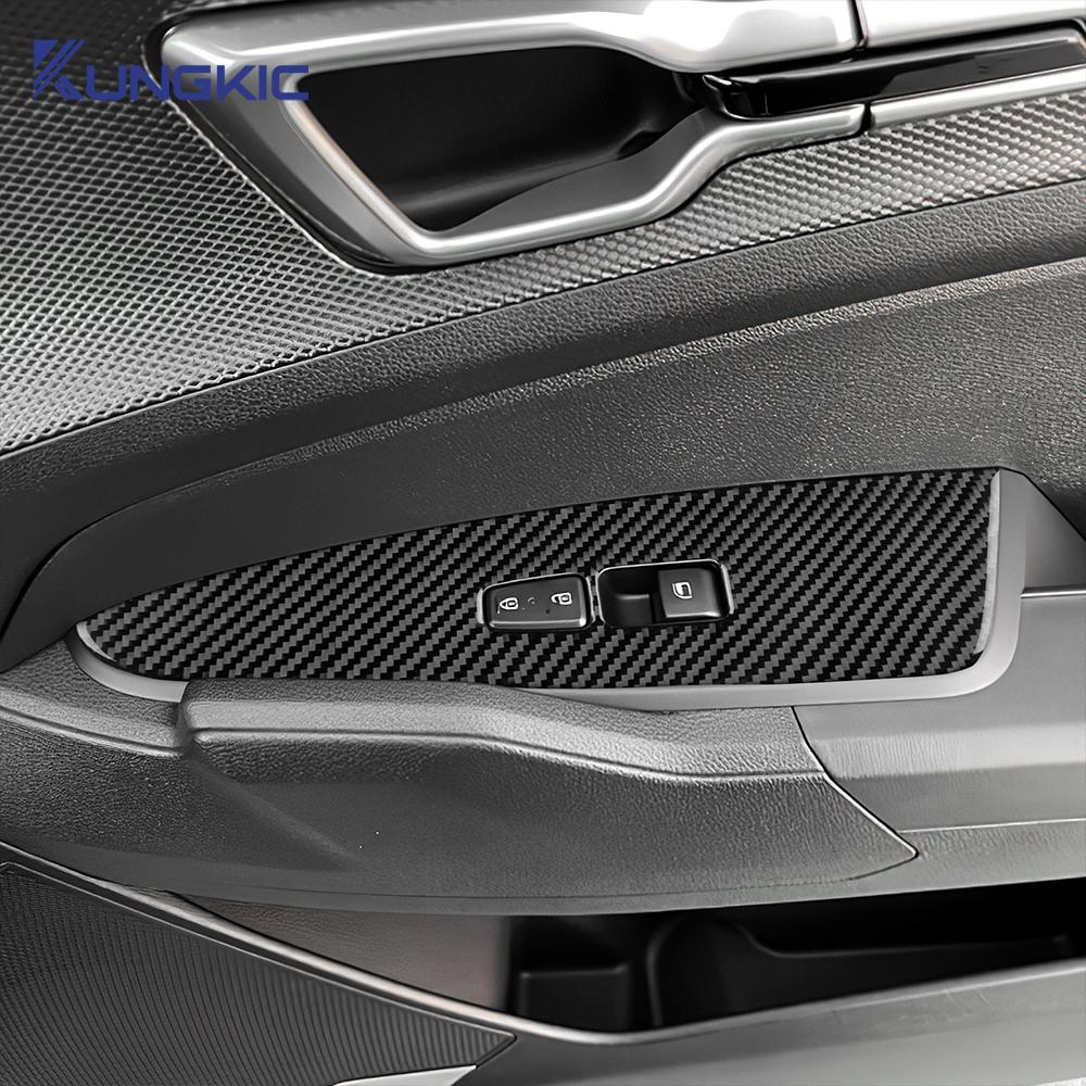 Real Soft Carbon Fiber Sticker For Kia Sportage NQ5 2025 2025 2025 2025 LHD Car Window Button Lift Panel Interior Accessories
