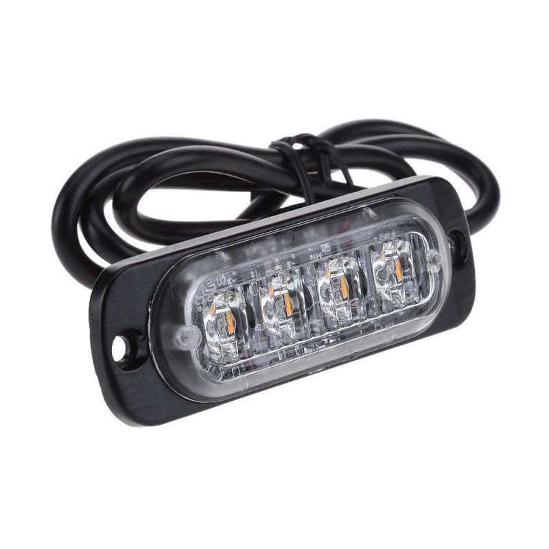 12V- 24V Warning Light 4 LED Bar Car Truck Strobe Flash Emergency Light Lamp