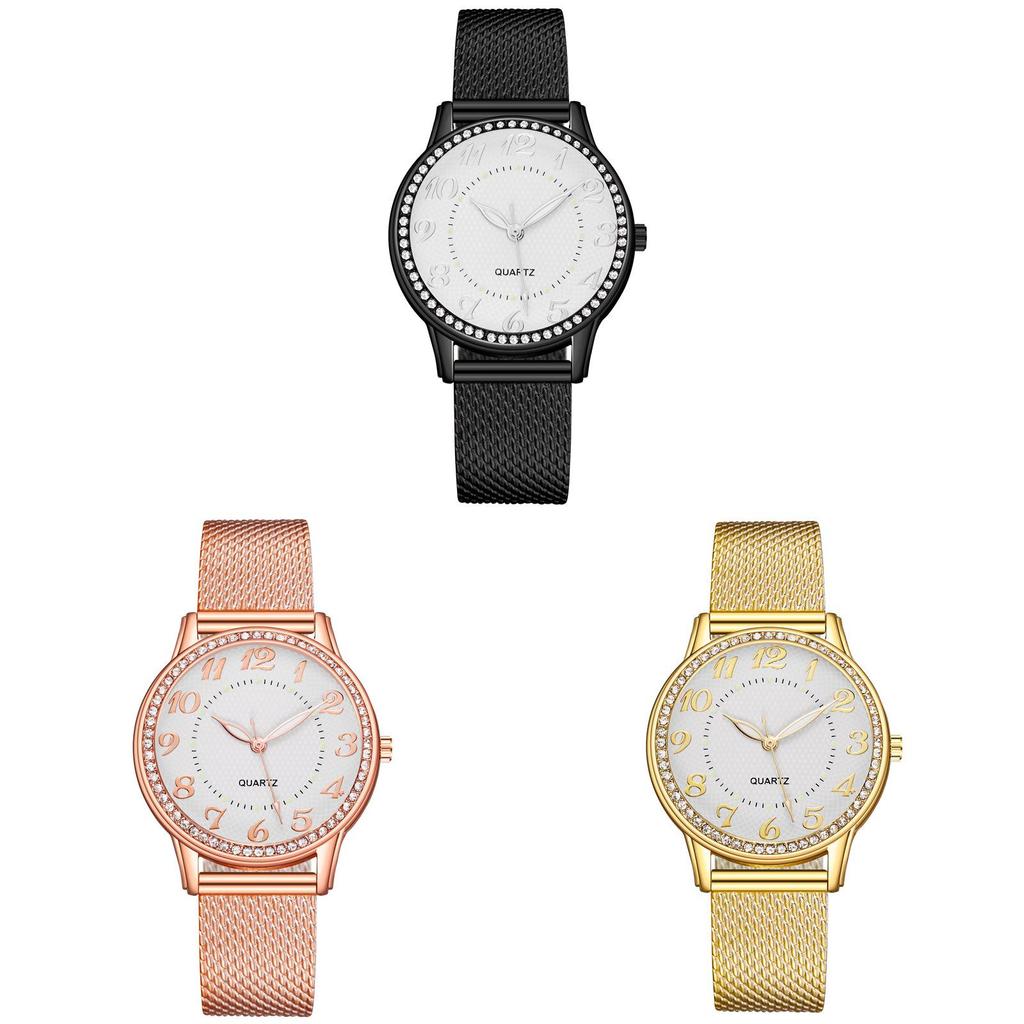 Ladies Silver Gold Rose Gold Luminous Quartz Watch With Stainless Steel Buckle For Women