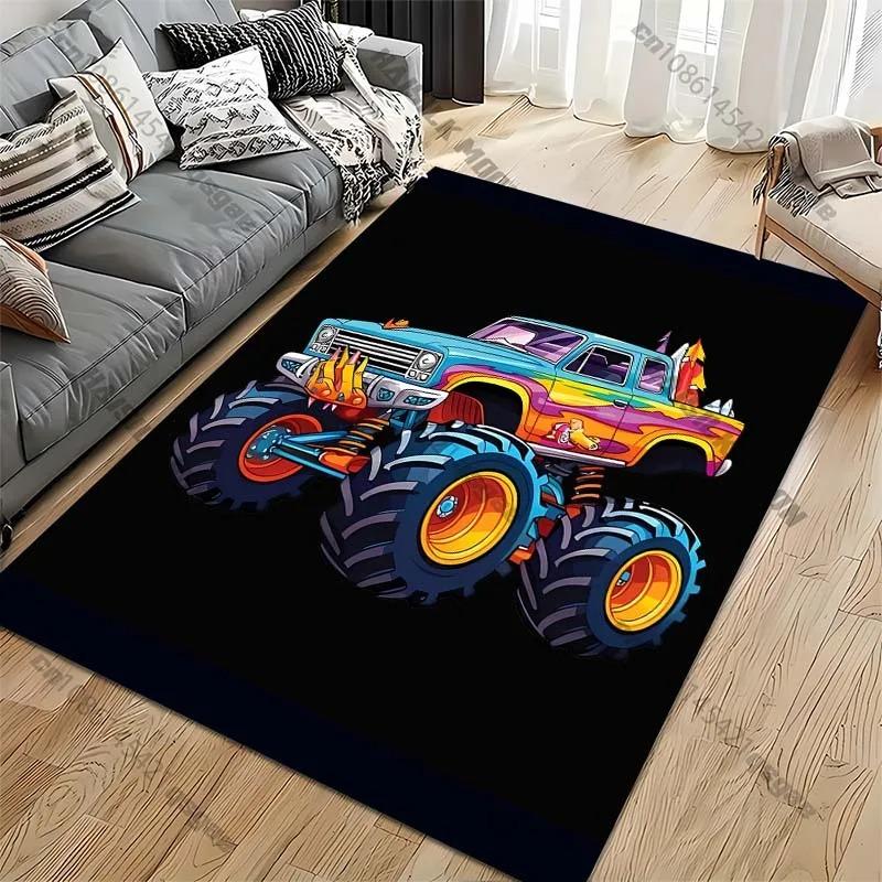 Multi-style Truck Monster Dinosaur Print Carpet Living Room Bedroom Bedside Bathroom Floor Mat Area Rug Kid's Room Home Decor