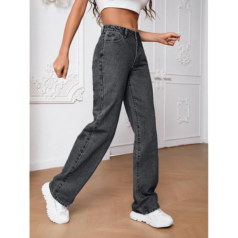 KOTTY Women's High-Rise Light Fade Stretchable Jeans(Grey,26)