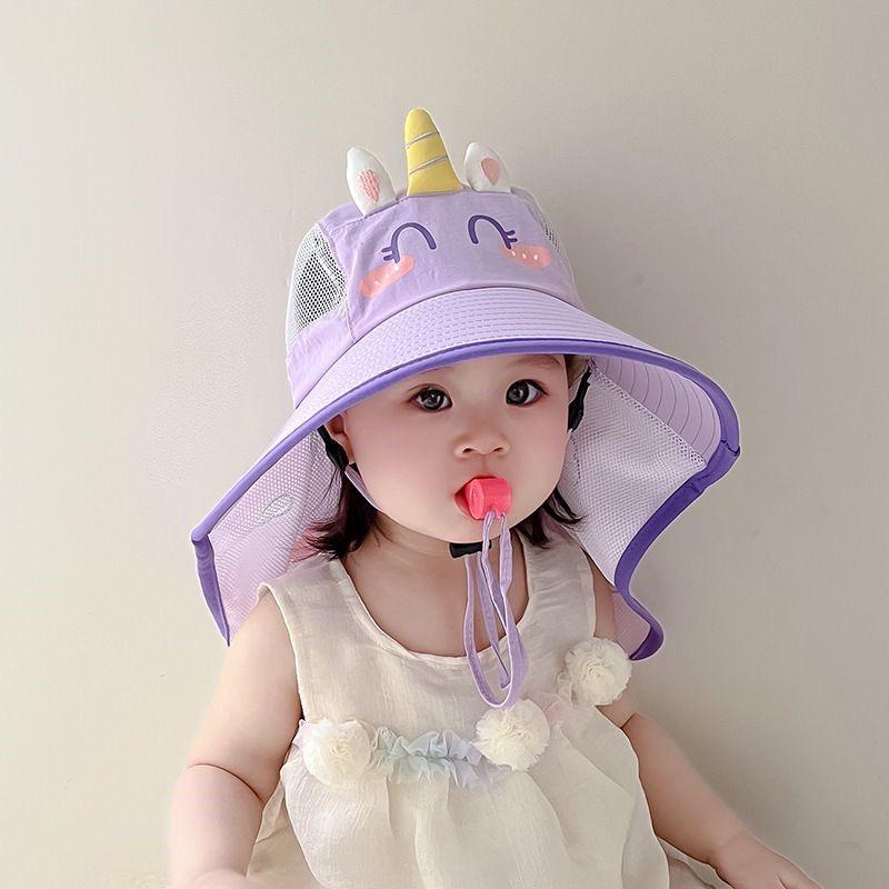 Kids' Sun Protection Hat with Neck Shawl - Spring & Summer Edition