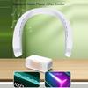 2 In 1 Hanging Neck Fan & Bluetooth Headset Sound Portable Sports Neck Hang Fans with Music Play USB Summer Cooler