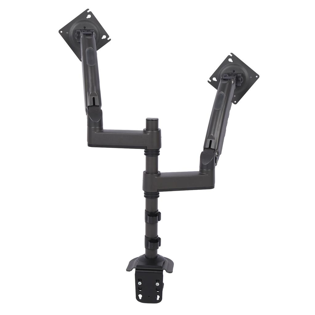 Dual Display Stand for 17 To 27 Inch Double Screen Aluminum Steel Adjustable Double Computer Display