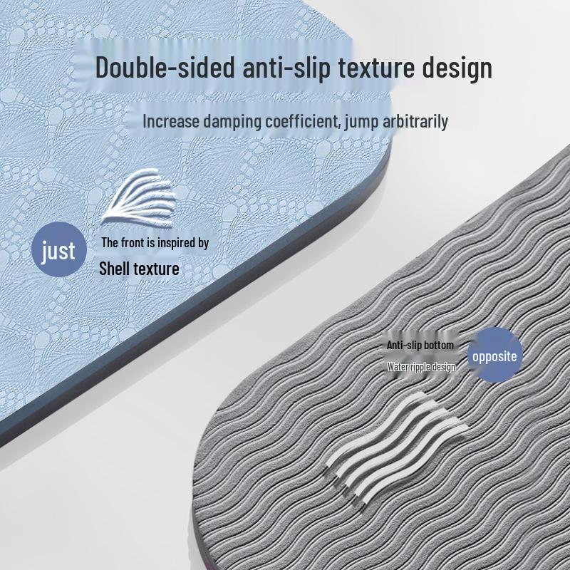 10mm Thick Non-Slip TPE Yoga & Fitness Mat for Sound Insulation & Shock Absorption