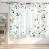 2pcs   Plane Printing Curtain Popular Wildflower Polyester (without Rod) Festive Perfect for Bedroom and Various Room Types