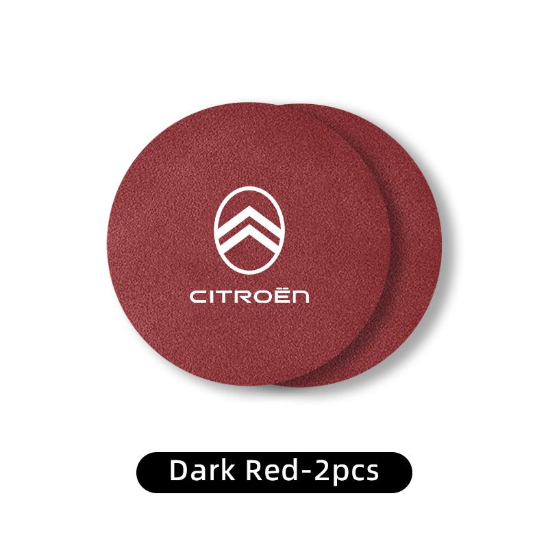 AJG2 2PCS Car Coaster Water Cup Holder Anti-slip Pad Mat For Citroen C4 C3 C5 C1 C2 C-Elysee Berlingo Picasso Jumpy Cactus Aircross