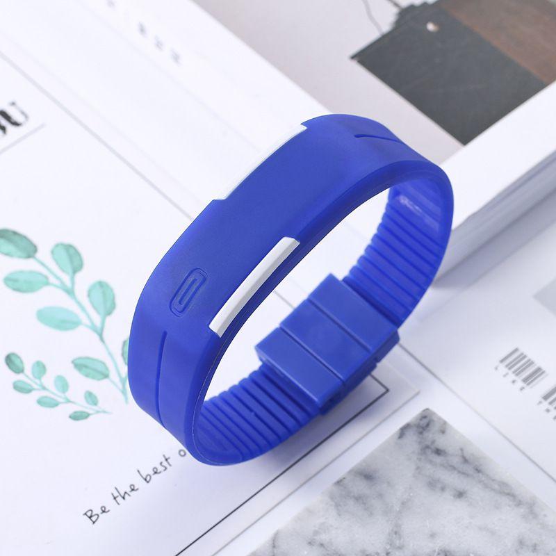 Stylish Kids Digital Led Silicone Watch With Adjustable Strap And Rectangular Dial