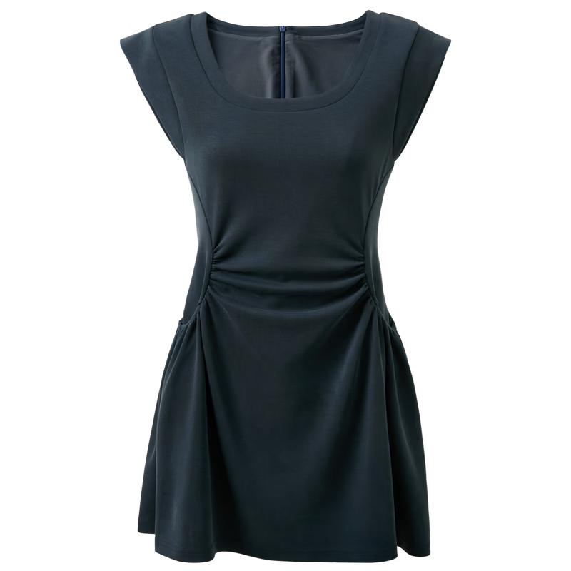 San Cai Women s U-Neck Flutter Sleeve A-Line Mini Dress XL