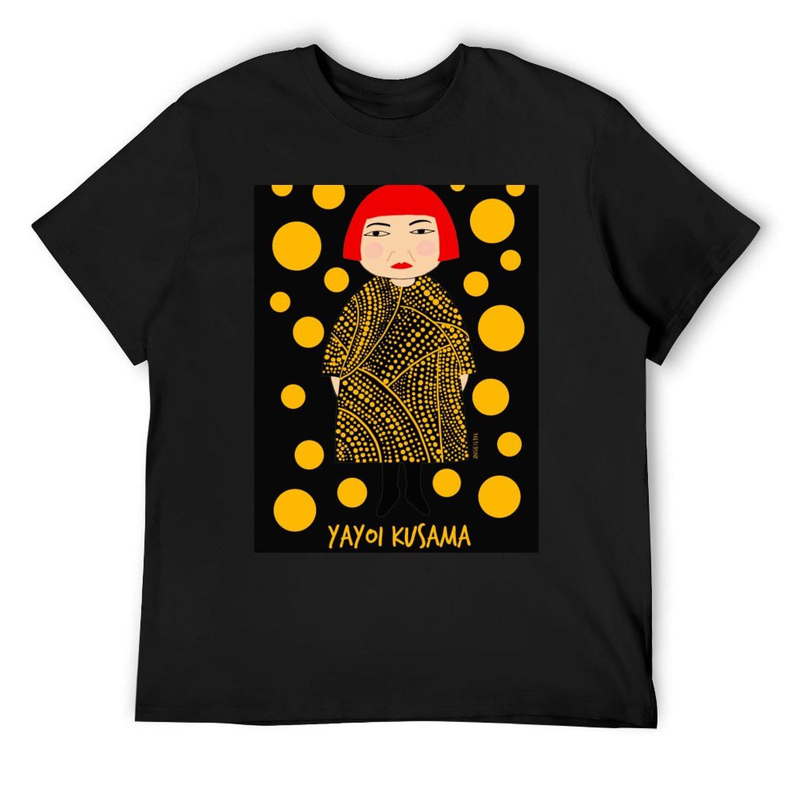 

Yellow dots Yayoi Kusama inspired T-Shirt anime tshirt basketball graphic tees t shirt men L