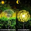 Garden Decoration Solar Light for Outdoors DIY Dandelion Solar Plug Garden Lighting Weatherproof Solar Firework Lamp Patio Lawn