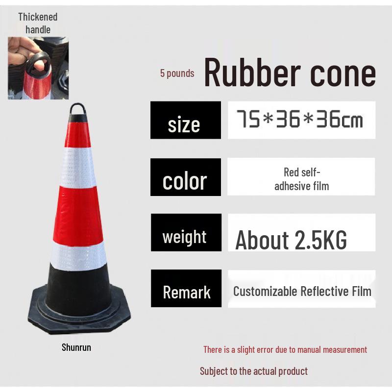 70cm No Parking Rubber Traffic Safety Cone
