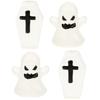 4 Pcs Resin Ornaments Mini House Decor Prop Halloween Toys Micro Landscape Miniature Aquarium Day Decoration Layout