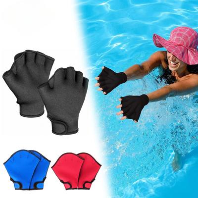 Wasserhandschuhe zur Unterstützung des Oberkörperwiderstands Schwimmhandschuhe mit Schwimmhäuten, gut genäht, Wasserfitness, Wasserwiderstandstraining