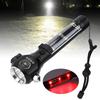 Solar Power Working Lamp Outdoor Defensive Strong Light Multifunction Emergency Flashlight with Safety Hammer