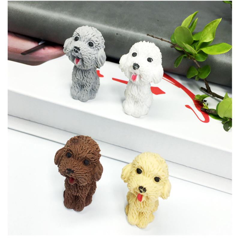 Cute Teddy Dog Rubber Pencil Eraser Novelty Eraser Student Learning Stationery Office School