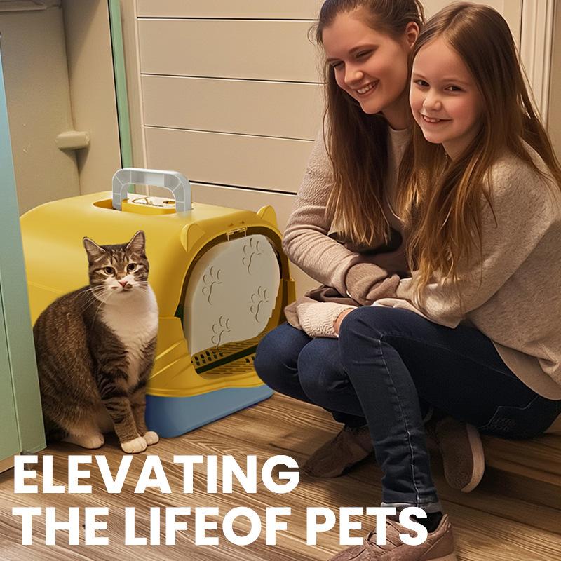 Cat Litter Box Oversized Fully Enclosed or Semi-enclosed Odor-proof and Splash-proof Cat Toilet Pet Products