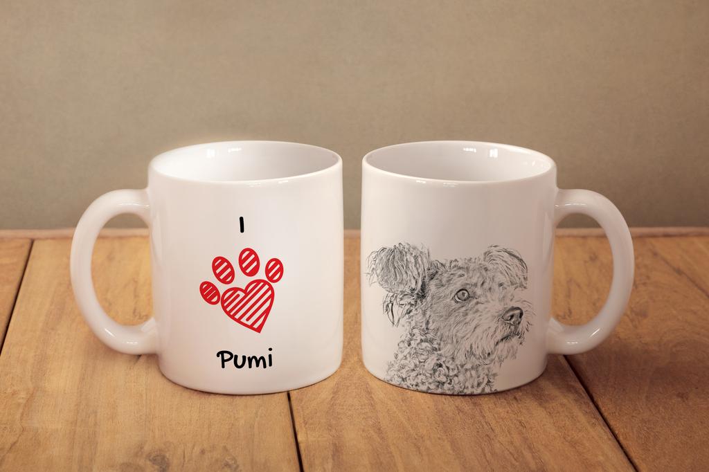 Pumi, Hungarian Pumi, Hungarian herding terrier - cup with a dog, cute cup with graphics, a gift with your photo from the Art-Dog brand