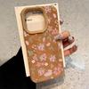 For iPhone 16 15 14 13 12 11 Pro Max Case A Full-Screen Floral Suede Faux Leather Phone Cover For iPhone XS Max XR X Soft Funda