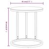 Vidaxl Side Table, Gold Frame And Black Tempered Glass, 45 Cm