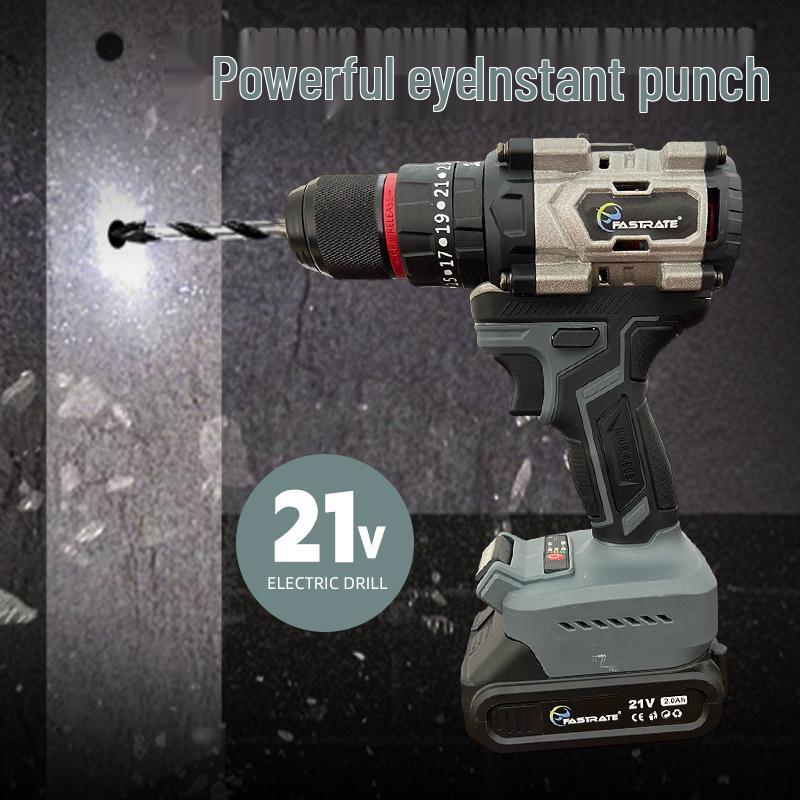 

Серая бесщеточная литиевая аккумуляторная ударная дрель и электрическая отвертка для домашнего ремонта Bare Machine