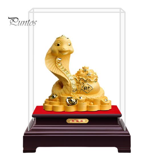 

Золотая скульптура змеи, украшение для стола, год змеи, удача, зодиакальная фигурка змеи для домашнего офиса, декор A
