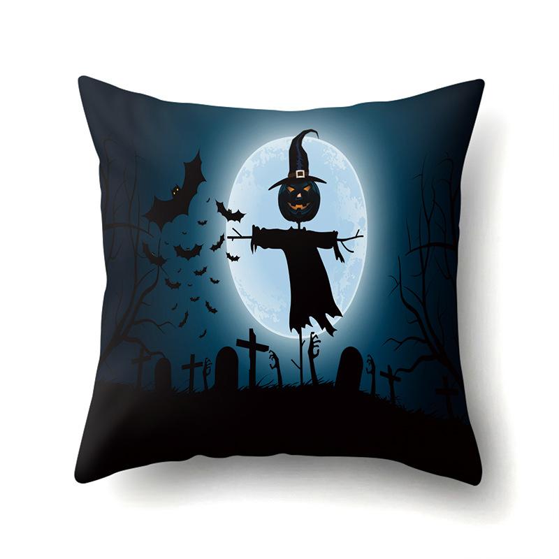 Halloween Pillowcase Car Waist Pillow Pumpkin Sofa Cushion Cover Office Home Living Room Pillowcase