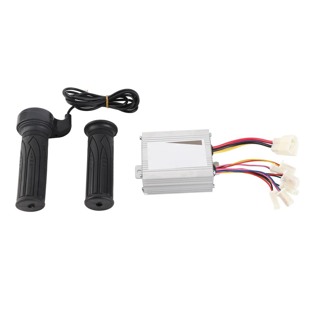 12V 500W Brush Speed Motor Controller with Throttle Grip Undervoltage Protection for Motorcycle Electric Bike Scooter