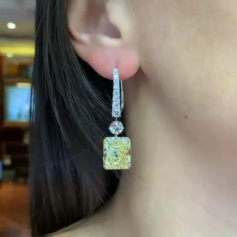 Wind Small Sugar Cube Earrings, Light Luxury Princess Fashion Earrings, Rich Lady Celebrity Ear Buckles