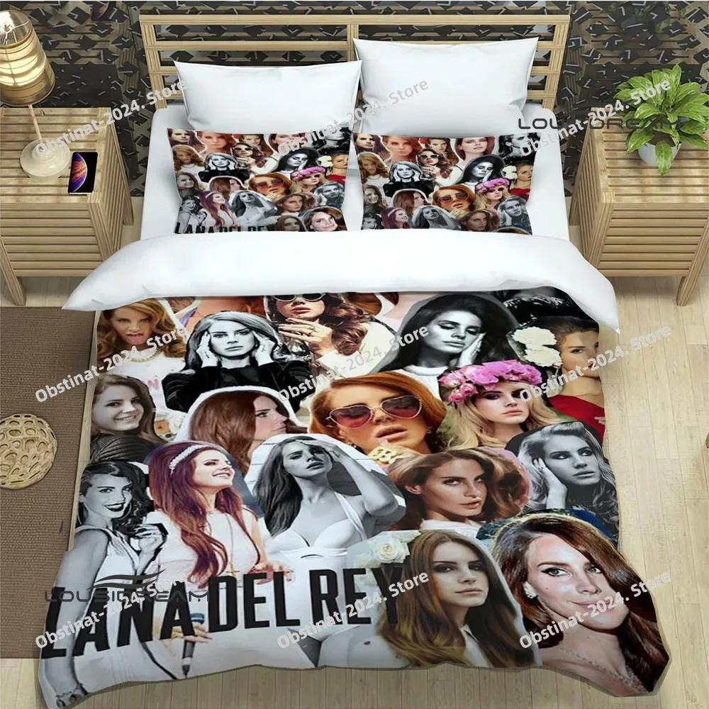 Lana Del Rey Bettwäsche Set Druck Mit Kissenbezug Bett Weiche Bettdecke Weich Einzel Doppel Queen Super King-Größe Abmessungen Abmessungen Luxuriöses Geburtstagsgeschenk