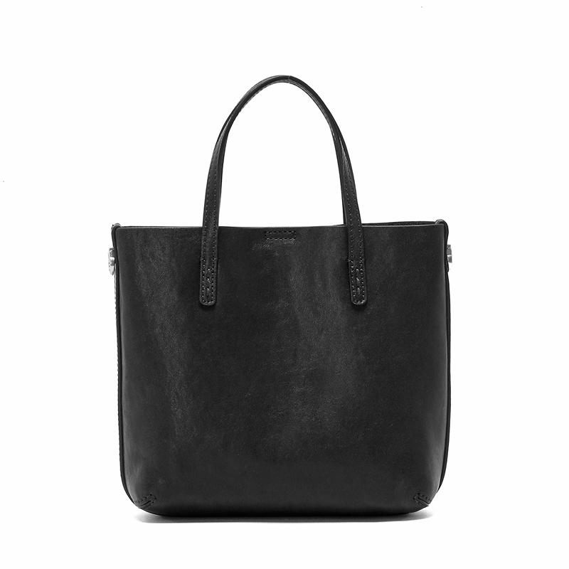 2026 New Women s Genuine Leather Handbag Luxury Designer s Shoulder Tote Bag Ladies Vintage Top-Handle Bags Female Underarm Bags 19x9x18cm чёрный