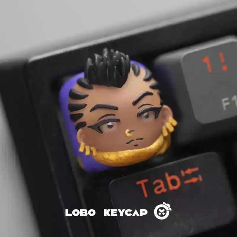 Anime Valorant Themed Keycaps Peripheral Keyboard Modification Parts Resin Material Manual Polishing Process Keyboard Esc Keycap