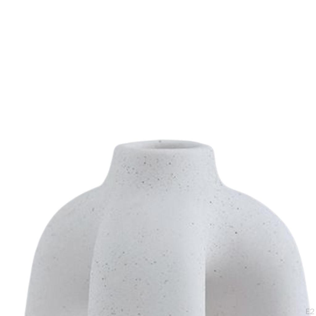 Minimalism White Color Ceramic Vase Table Centerpiece Art Flower for Dining Room Wedding Decor