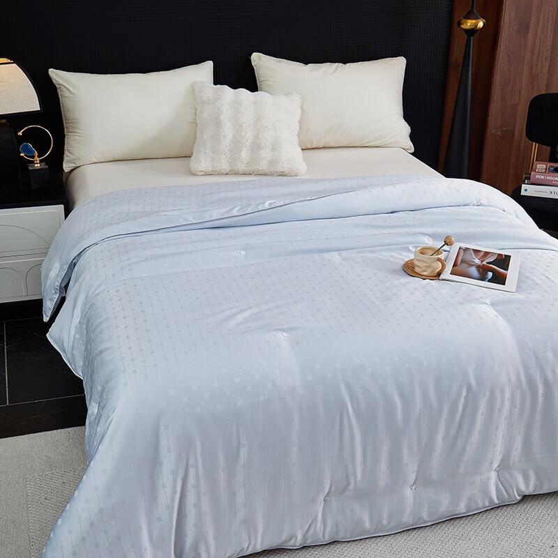 Bijiaman BGM-B2561 Verona Silver Jacquard Tussah Silk Blend Quilt