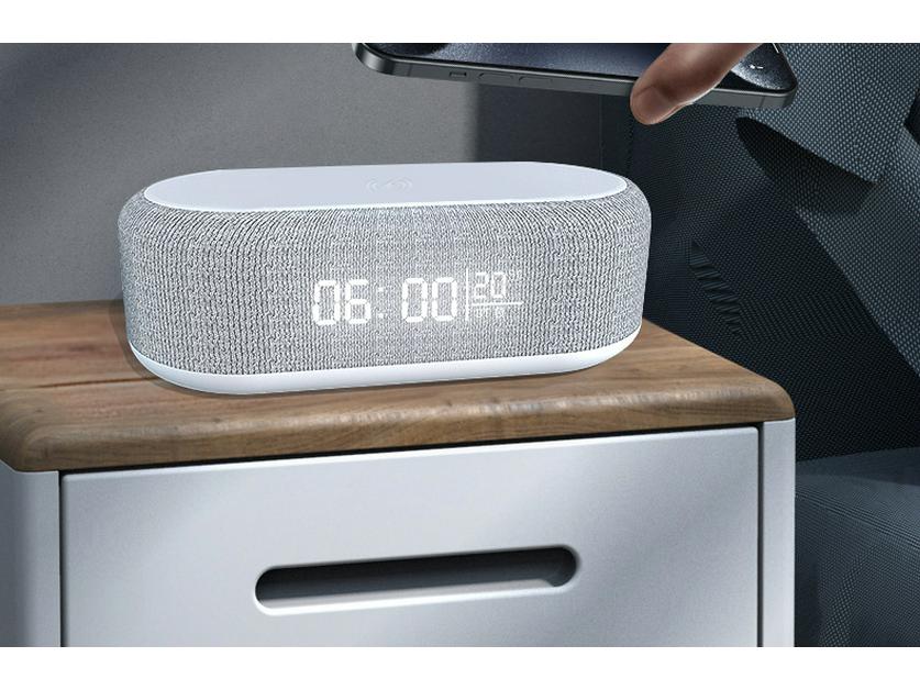 Colorful Light Bluetooth Wireless Charger with Alarm Clock