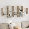 VidaXL Wall Shelf Sonoma Oak 159x18x65 Cm Engineered Wood 853211