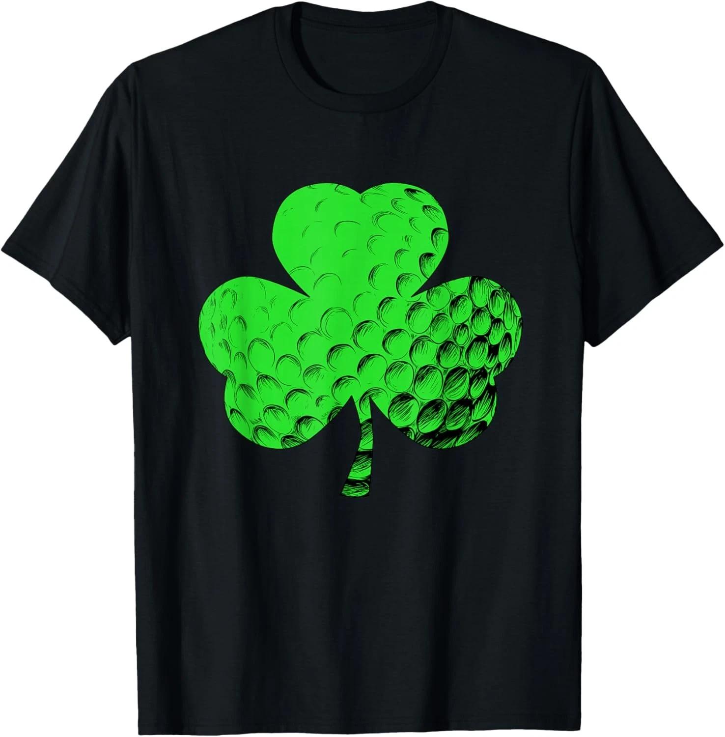 

Irish Shamrock Golf Golfing St_ Patricks Day Gift Unisex T-Shirt S