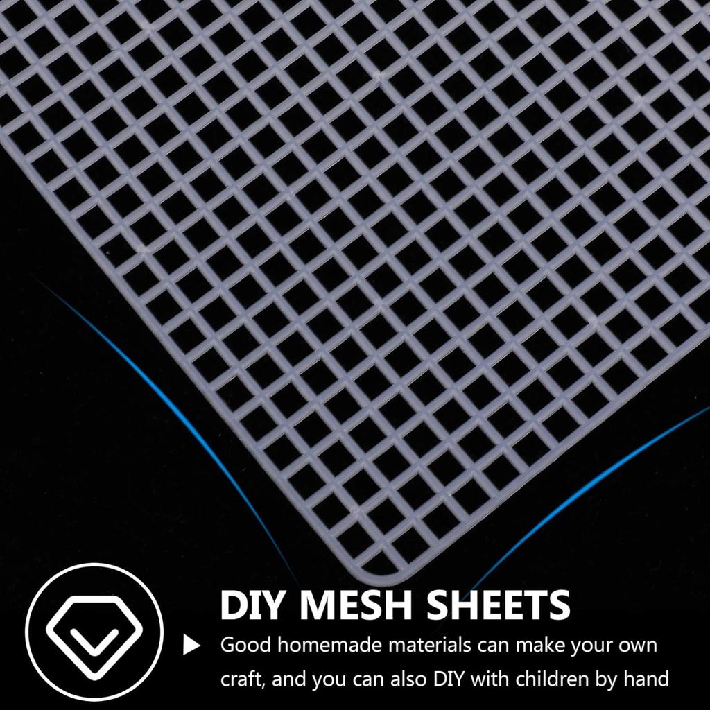 EXCEART 12 Pieces Mesh Clear Plastic Canvas Sheets Crossbody DIY Sewing Kit Form Cross Stitch Kits for Making Handmade Purse Bag Crafting, Yarn, Knit