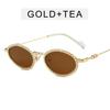 Decorative Rhinestone Oval Sunglasses Women's Vintage Designer Sun Glasses Metal Frame Women Fashion Eyewear Gafas De Sol