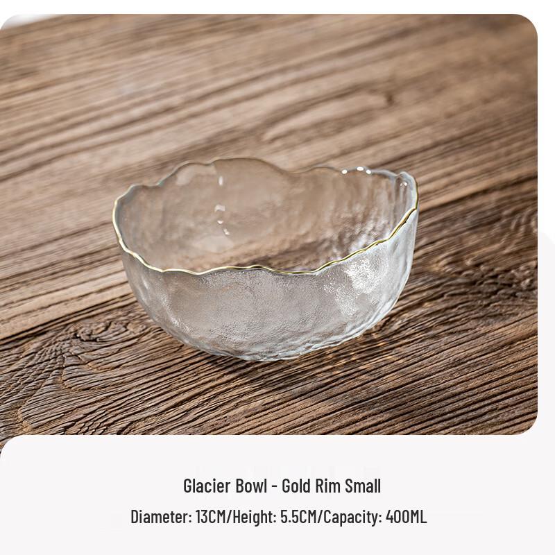 Crystal Glacier Glass Fruit Bowl