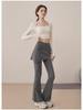 Spring 2025 Fashion Yoga Skirt Pants: Flared Fitness Trousers for Running & Sports