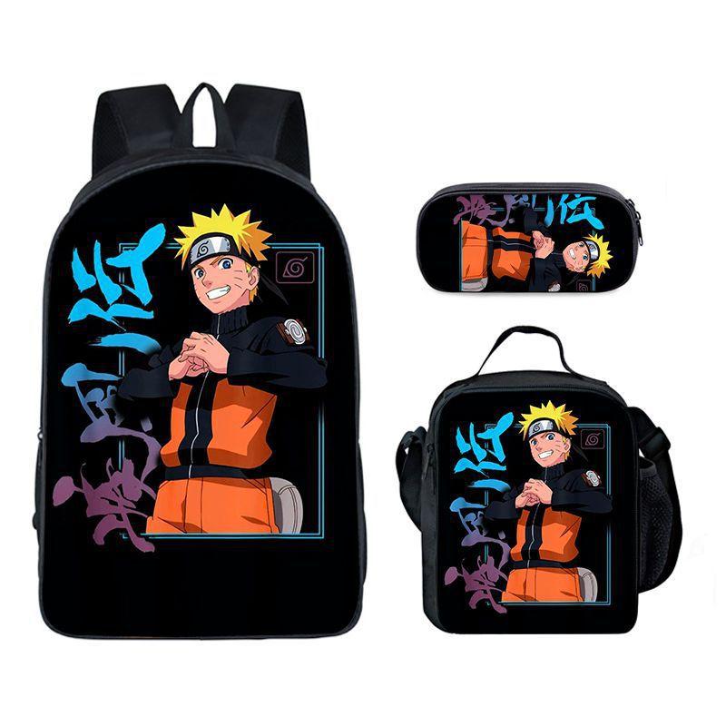 Naruto NARUTO Student School Bag 3D Digital Cartoon Printed School Bag Grade 3-6 Backpack