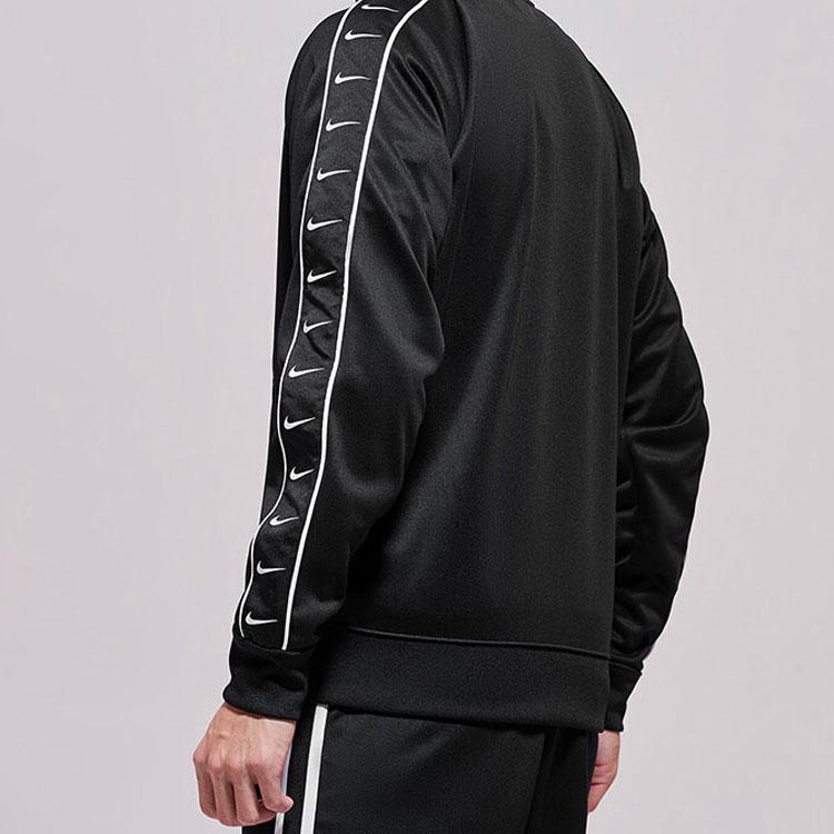 Nike Logo Stand Collar Sport Jacket Men Jackets Black AR3140-010