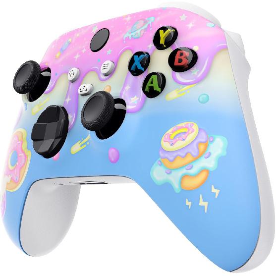 eXtremeRate Replacement Shell for Xbox Series X|S Controller - Unleash Your Style - Donut Odyssey Custom Acessories Skin Front Housing Cover for Xbox