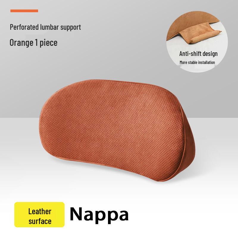 Car Lumbar Support Cushion - Slim Memory Foam Pillow for Coccyx and Waist Protection