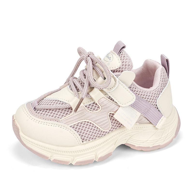 Girls' Dad-style Mesh Children's sneakers2026New Breathable Running Shoes for Older Children, Cartoon Casual Mesh Shoes