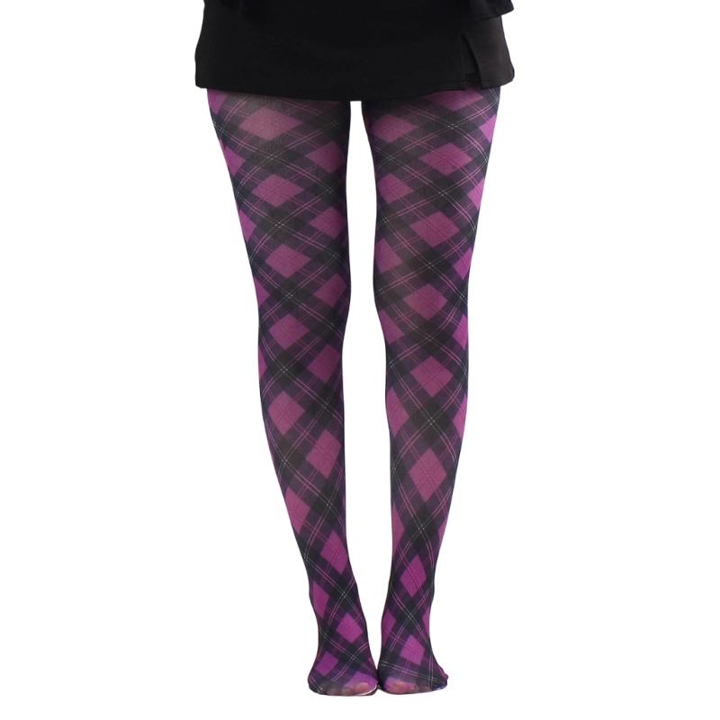 Multicolor Patterned Footed Tights for Women Printed Pantyhose Stockings for Dress Skirt Layering In Spring Fall Office and Daily Wear
