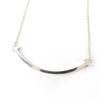 Great TIFFANY&Co. Necklace Smile Pendant Small Silver AG925 Women Used