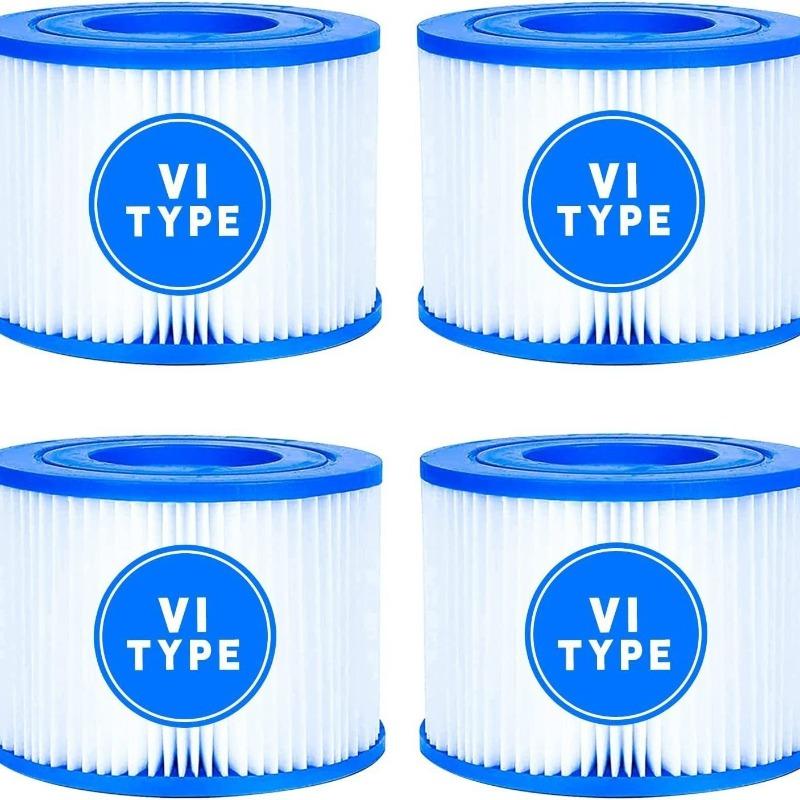 

4pcs Size VI Pool Filter Cartridge Compatible with Bestway 58323, Inflatable Hot Tub Spa HEPA Filter Replacement Parts синий